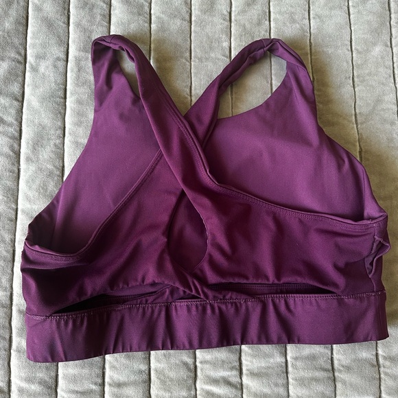 Fabletics No-Bounce Racerback Cutout Sports Bra High Impact - Merlot - Picture 7 of 8
